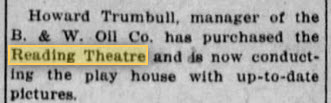 Reading Theatre - April 2 1942 Article